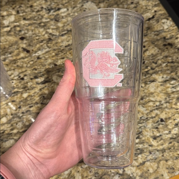 2 24oz Tervis Clear Tumbler Set with University of South Carolina logos. - Picture 2 of 3